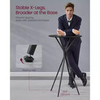 Tavolo Bar Rotondo da 60 cm - Tavolo da Pub Cocktail con Gambe a X per Cucina/Feste, Robusta Struttura in Metallo, Facile Montaggio