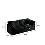 Set Divano a 3 Pezzi con Braccioli e Cuscini Decorativi Il Set Include 2 Poltrone e Un Divano a 2 Posti in Ciniglia Verde