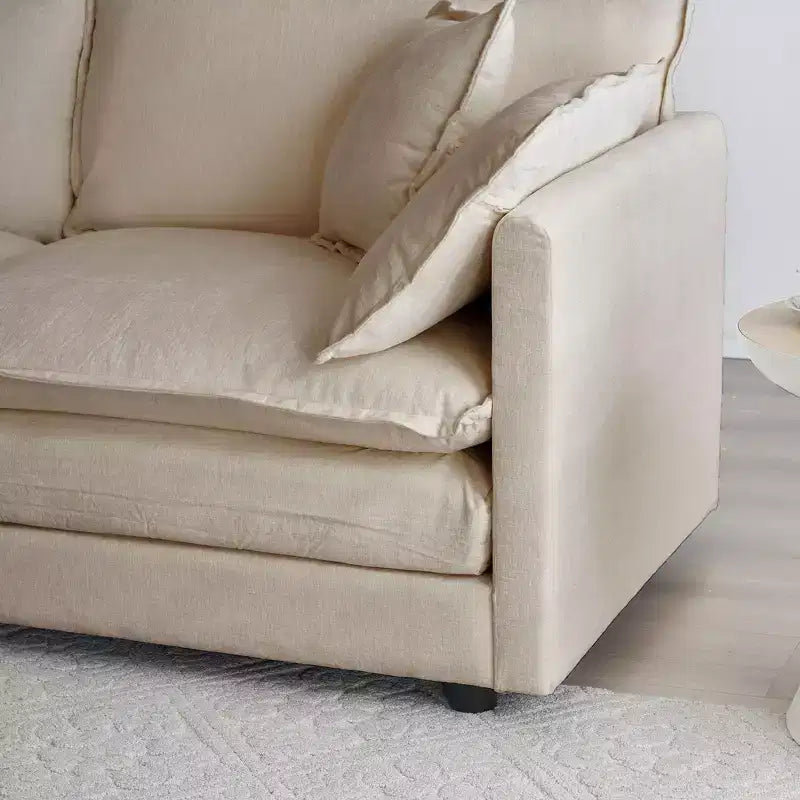 Set Divano a 3 Pezzi con Braccioli e Cuscini Decorativi Il Set Include 2 Poltrone e Un Divano a 2 Posti in Ciniglia Verde