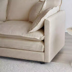 Set Divano a 3 Pezzi con Braccioli e Cuscini Decorativi Il Set Include 2 Poltrone e Un Divano a 2 Posti in Ciniglia Verde