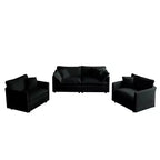 Set Divano a 3 Pezzi con Braccioli e Cuscini Decorativi Il Set Include 2 Poltrone e Un Divano a 2 Posti in Ciniglia Verde