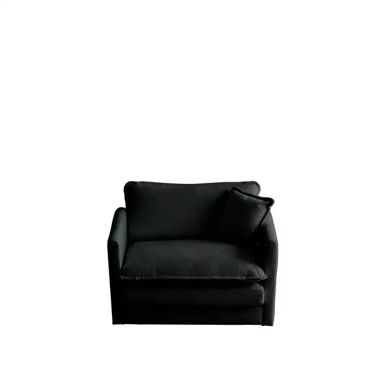 Set Divano a 3 Pezzi con Braccioli e Cuscini Decorativi Il Set Include 2 Poltrone e Un Divano a 2 Posti in Ciniglia Verde