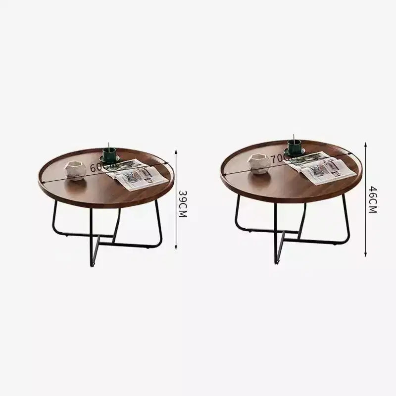 CuisinSmart Tavolino da Caffè Piccolo Set Nido da 2 Tavolino Rotondo Tavolo Centrale Moderno di Metà Secolo Facile Montaggio Tavolini da Caffè Circolari