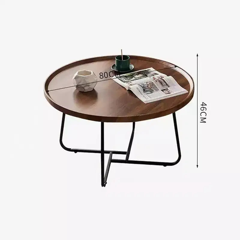 CuisinSmart Tavolino da Caffè Piccolo Set Nido da 2 Tavolino Rotondo Tavolo Centrale Moderno di Metà Secolo Facile Montaggio Tavolini da Caffè Circolari