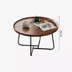 CuisinSmart Tavolino da Caffè Piccolo Set Nido da 2 Tavolino Rotondo Tavolo Centrale Moderno di Metà Secolo Facile Montaggio Tavolini da Caffè Circolari