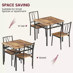 Set tavolo da pranzo per 2 con sedie imbottite, tavolo da cucina da 3 pezzi e sedie imbottite, set di mobili da sala da pranzo per appartamento con cucina