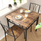 Set tavolo da pranzo per 2 con sedie imbottite, tavolo da cucina da 3 pezzi e sedie imbottite, set di mobili da sala da pranzo per appartamento con cucina