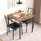 Set tavolo da pranzo per 2 con sedie imbottite, tavolo da cucina da 3 pezzi e sedie imbottite, set di mobili da sala da pranzo per appartamento con cucina