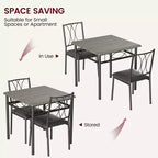 Set tavolo da pranzo per 2 con sedie imbottite, tavolo da cucina da 3 pezzi e sedie imbottite, set di mobili da sala da pranzo per appartamento con cucina