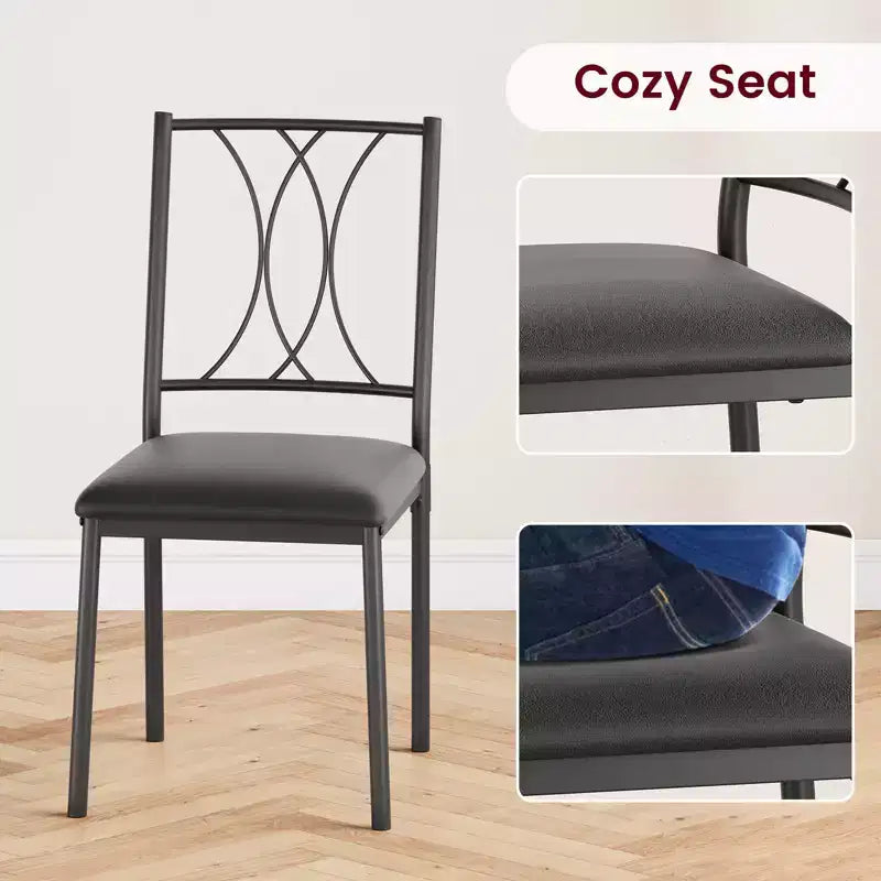 Set tavolo da pranzo per 2 con sedie imbottite, tavolo da cucina da 3 pezzi e sedie imbottite, set di mobili da sala da pranzo per appartamento con cucina