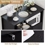 DobleePy Mobiletto da Cucina per Microonde con 3 Ante, 1 Cassetto e Ripiani Regolabili, Credenza Contenitore per Cucina, Sala da Pranzo e Soggiorno