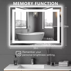 MAYEERTY Specchio da bagno doppia sorgente luminosa tre modalità di illuminazione