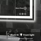 MAYEERTY Specchio da bagno doppia sorgente luminosa tre modalità di illuminazione