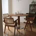 Tavolo da pranzo rotondo Luck Live moderno di metà secolo da 47,2 pollici, adatto a molteplici scenari