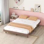 Acekool Letto a piattaforma flottante full-size, design moderno con testiera, pediera, spondina, facile montaggio, nessuna necessità di rete a molle