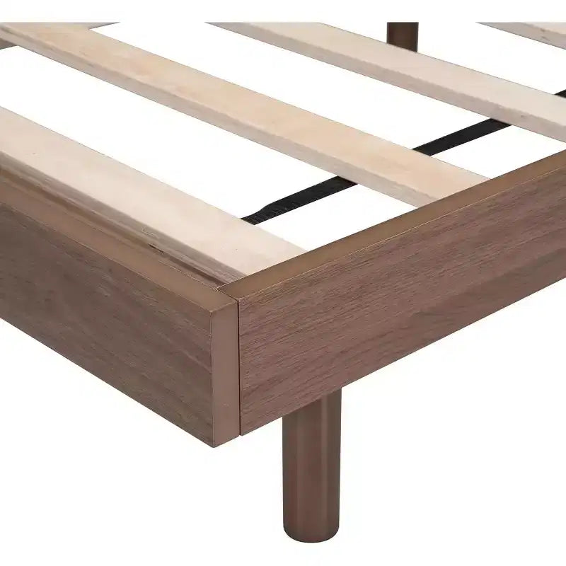 Acekool Letto a piattaforma flottante full-size, design moderno con testiera, pediera, spondina, facile montaggio, nessuna necessità di rete a molle