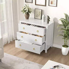 Comò moderno ampio con cassetti, cassettiera in legno indipendente per camera da letto, cameretta, soggiorno, bianco