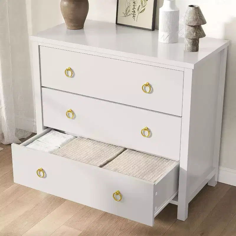 Comò moderno ampio con cassetti, cassettiera in legno indipendente per camera da letto, cameretta, soggiorno, bianco