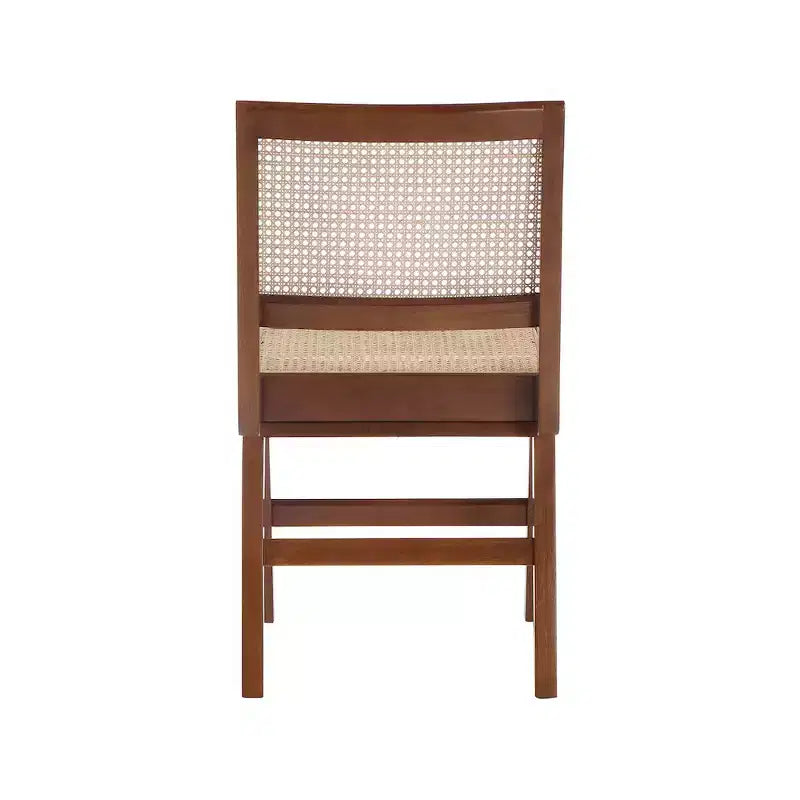 Meridian Furniture, Sedia laterale da pranzo Preston in legno di noce, Set da 2