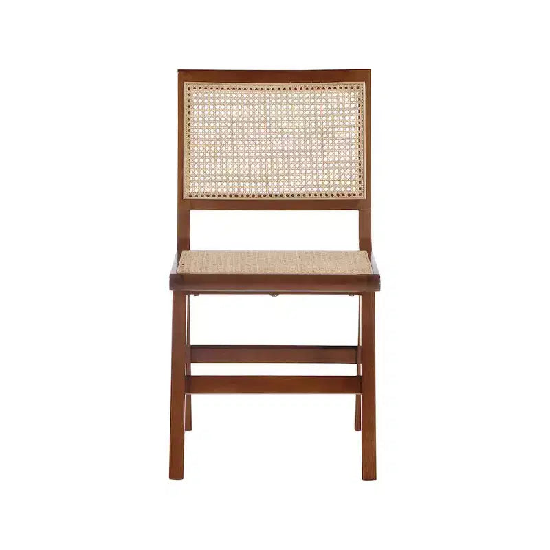 Meridian Furniture, Sedia laterale da pranzo Preston in legno di noce, Set da 2