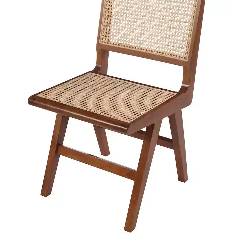 Meridian Furniture, Sedia laterale da pranzo Preston in legno di noce, Set da 2