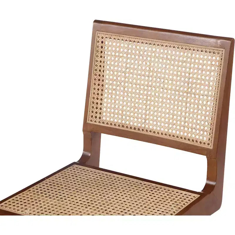 Meridian Furniture, Sedia laterale da pranzo Preston in legno di noce, Set da 2