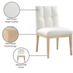 Meridian Furniture, sedia da pranzo Adrian in pelle vegana, set da 2