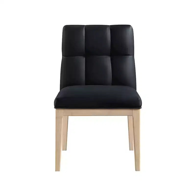 Meridian Furniture, sedia da pranzo Adrian in pelle vegana, set da 2