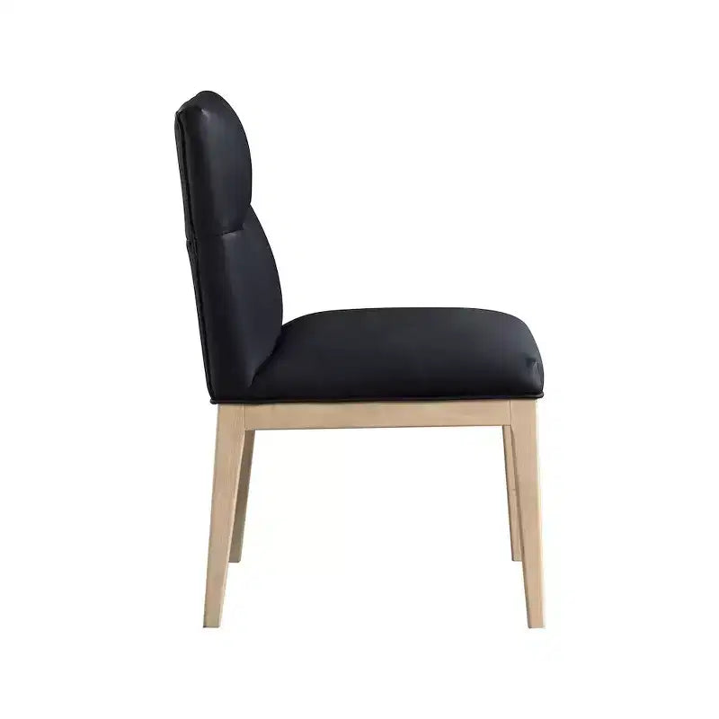 Meridian Furniture, sedia da pranzo Adrian in pelle vegana, set da 2
