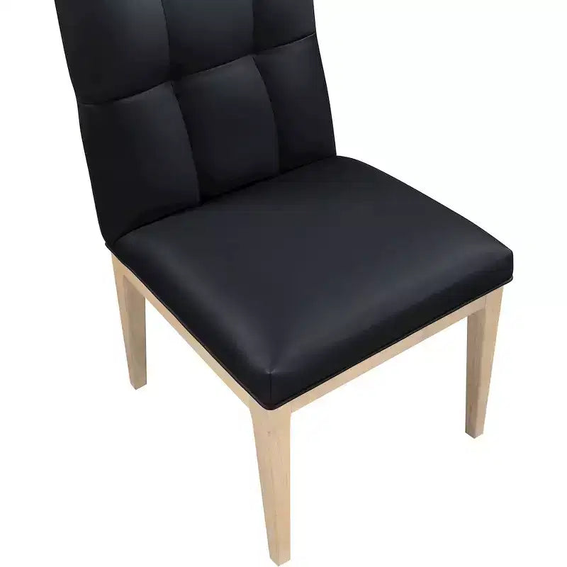 Meridian Furniture, sedia da pranzo Adrian in pelle vegana, set da 2