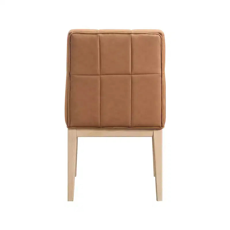 Meridian Furniture, sedia da pranzo Adrian in pelle vegana, set da 2