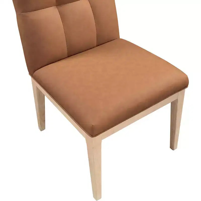 Meridian Furniture, sedia da pranzo Adrian in pelle vegana, set da 2