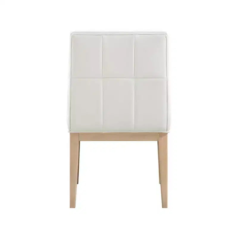 Meridian Furniture, sedia da pranzo Adrian in pelle vegana, set da 2