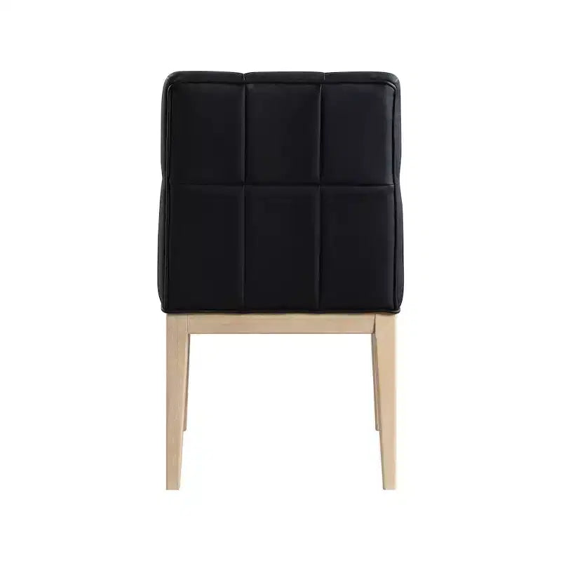 Meridian Furniture, sedia da pranzo Adrian in pelle vegana, set da 2