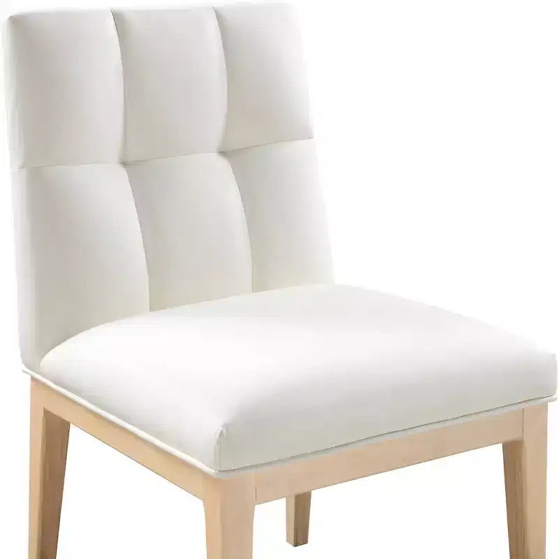 Meridian Furniture, sedia da pranzo Adrian in pelle vegana, set da 2