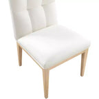 Meridian Furniture, sedia da pranzo Adrian in pelle vegana, set da 2