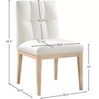 Meridian Furniture, sedia da pranzo Adrian in pelle vegana, set da 2