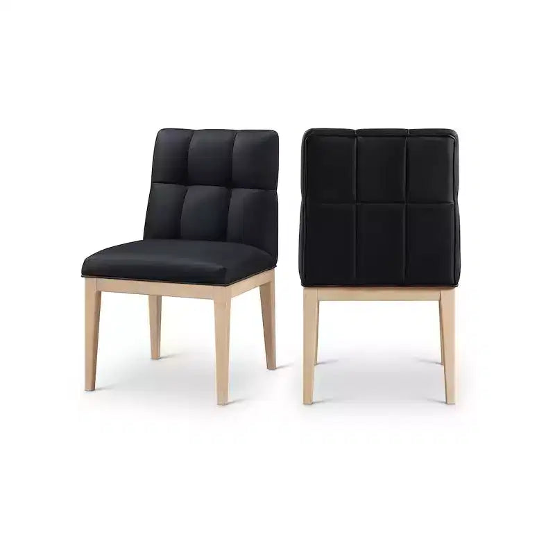 Meridian Furniture,Adrian Vegan Leather Dining Side Chair, Set of 2