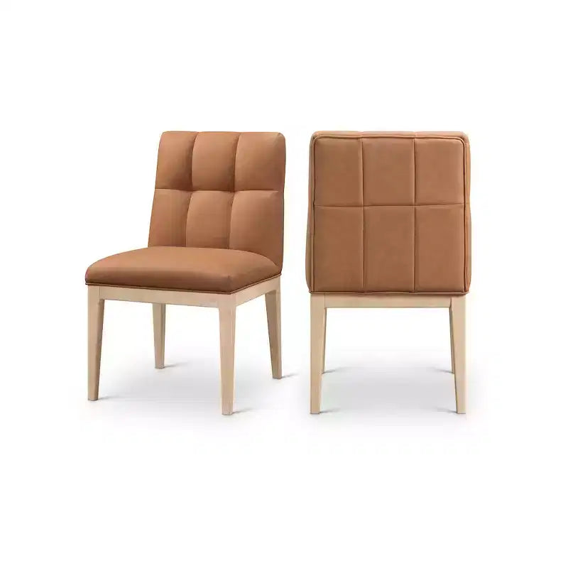 Meridian Furniture, sedia da pranzo Adrian in pelle vegana, set da 2