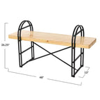 Panca Eitri in legno e metallo