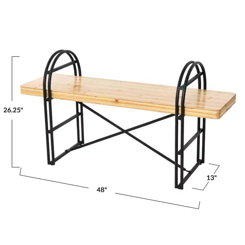 Panca Eitri in legno e metallo