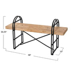 Panca Eitri in legno e metallo