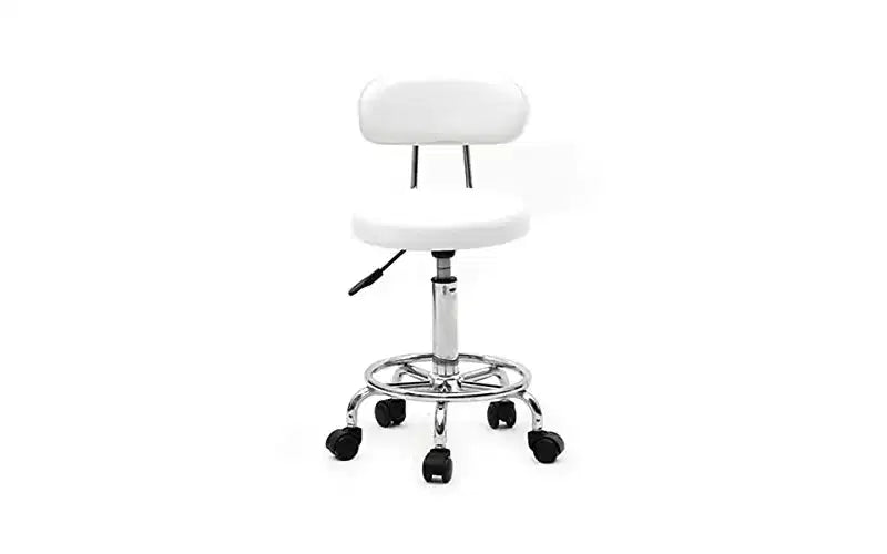 34 Swivel Bar Stool - 360 Rotating Chrome Stool with PU Leather Seat for Salon, Kitchen & Home Deco