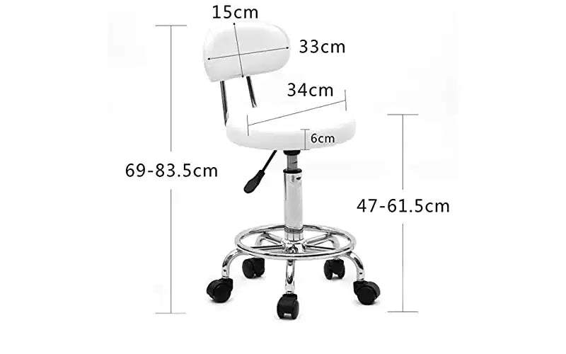 Sgabello da bar girevole a 34 gradi - Sgabello girevole cromato a 360 gradi con sedile in pelle PU per salone, cucina e decorazione domestica