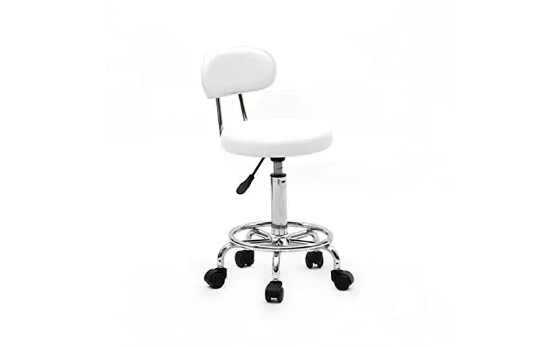 Sgabello da bar girevole a 34 gradi - Sgabello girevole cromato a 360 gradi con sedile in pelle PU per salone, cucina e decorazione domestica