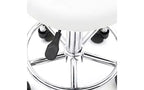 Sgabello da bar girevole a 34 gradi - Sgabello girevole cromato a 360 gradi con sedile in pelle PU per salone, cucina e decorazione domestica