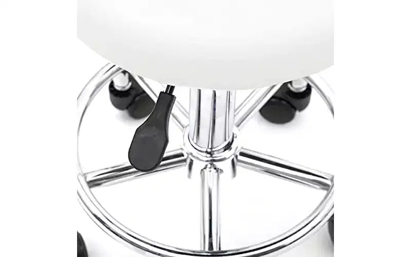Sgabello da bar girevole a 34 gradi - Sgabello girevole cromato a 360 gradi con sedile in pelle PU per salone, cucina e decorazione domestica