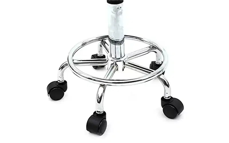 Sgabello da bar girevole a 34 gradi - Sgabello girevole cromato a 360 gradi con sedile in pelle PU per salone, cucina e decorazione domestica