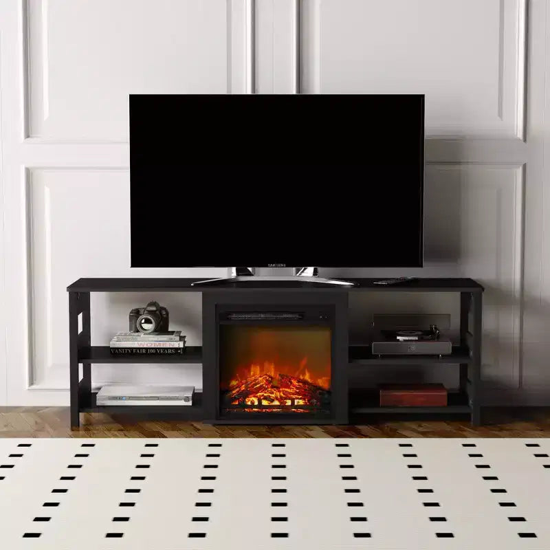 HOMLUX Fireplace TV Stand for up to 75 TV with Storage Shelves
