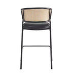 Christopher Knight Home Astrid Sgabelli da bar imbottiti in ecopelle e rattan contemporanei (set da 2)